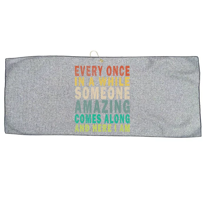 Every Once In A While Someone Amazing Comes Along Vintage Gift Large Microfiber Waffle Golf Towel