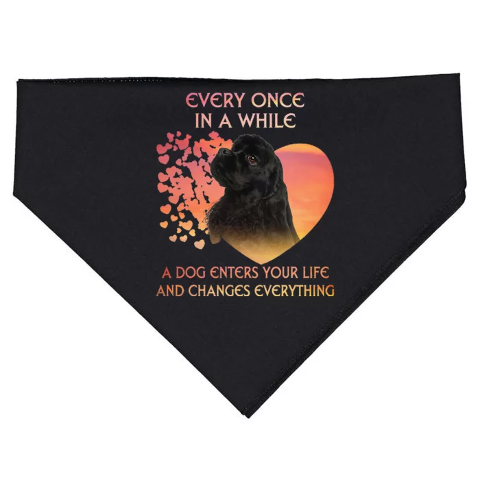 Every Once In A While American Cocker Spaniel dog USA-Made Doggie Bandana