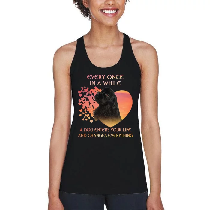 Every Once In A While American Cocker Spaniel dog Women's Racerback Tank