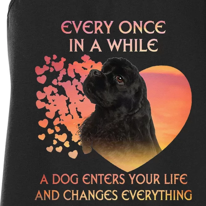 Every Once In A While American Cocker Spaniel dog Women's Racerback Tank