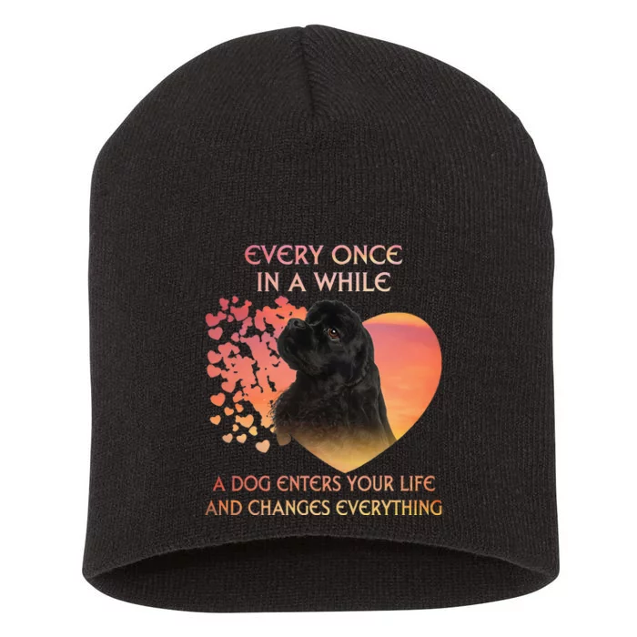 Every Once In A While American Cocker Spaniel dog Short Acrylic Beanie