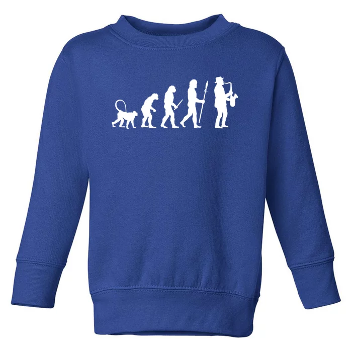 Evolution Of Jazz Music For A Saxophone Player Saxophonist Gift Toddler Sweatshirt