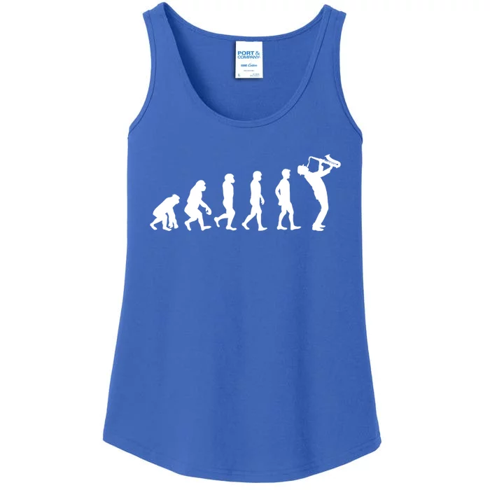 Evolution Of Kind To Saxophone Player Meaningful Gift Ladies Essential Tank