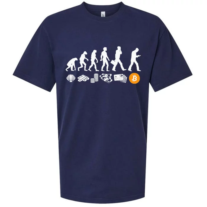 Evolution Of Money I NFT BTC Bitcoin Sueded Cloud Jersey T-Shirt