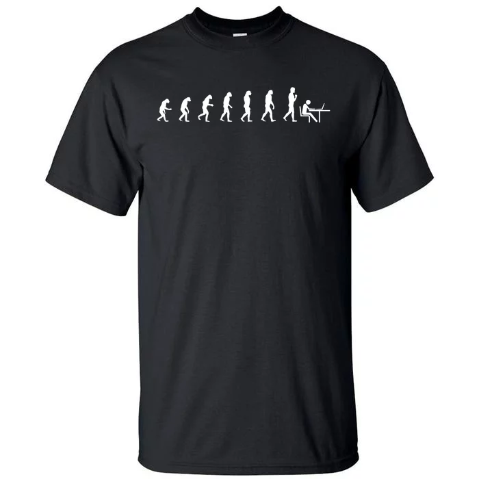 Evolution Of Man Computer Programmer Funny Geek Lover IT Tall T-Shirt