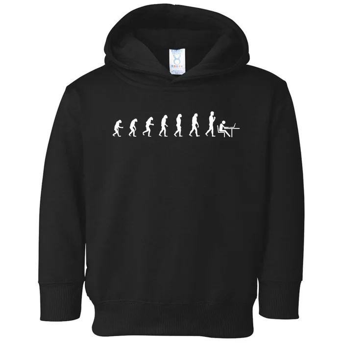 Evolution Of Man Computer Programmer Funny Geek Lover IT Toddler Hoodie