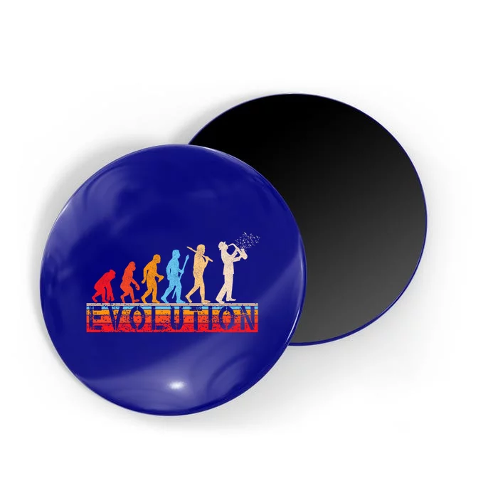 Evolution Of Man Retrostyle Saxophone Player Saxophonist Gift Magnet