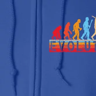 Evolution Of Man Retrostyle Saxophone Player Saxophonist Gift Full Zip Hoodie