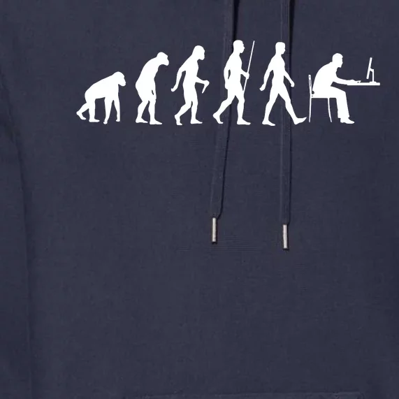 Evolution Of Man Computer Programmer Funny Geek Lover IT Premium Hoodie