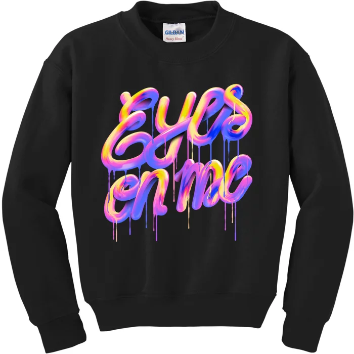 Eyes On Me Colorful Kids Sweatshirt