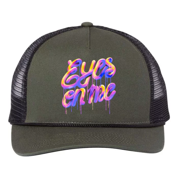 Eyes On Me Colorful Retro Rope Trucker Hat Cap