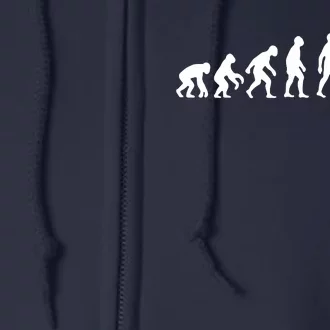 Evolution Of Man Skiing Full Zip Hoodie