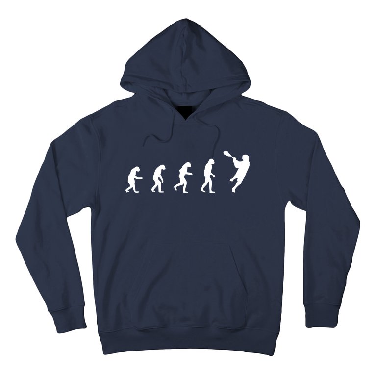 Evolution Of Man To Lacrosse Player Hoodie