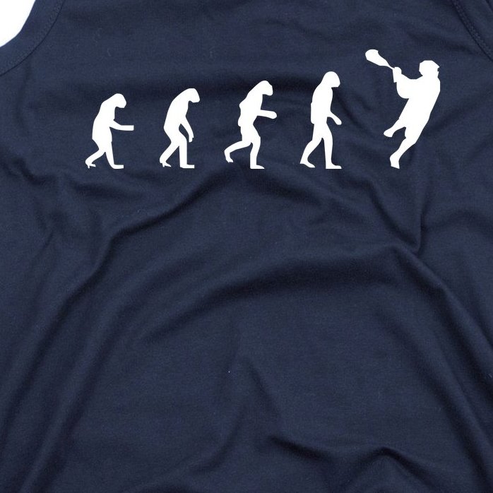 Evolution Of Man To Lacrosse Player Tank Top