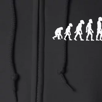 Evolution Of Man Fishing Funny Angling Fisherman Angler Full Zip Hoodie