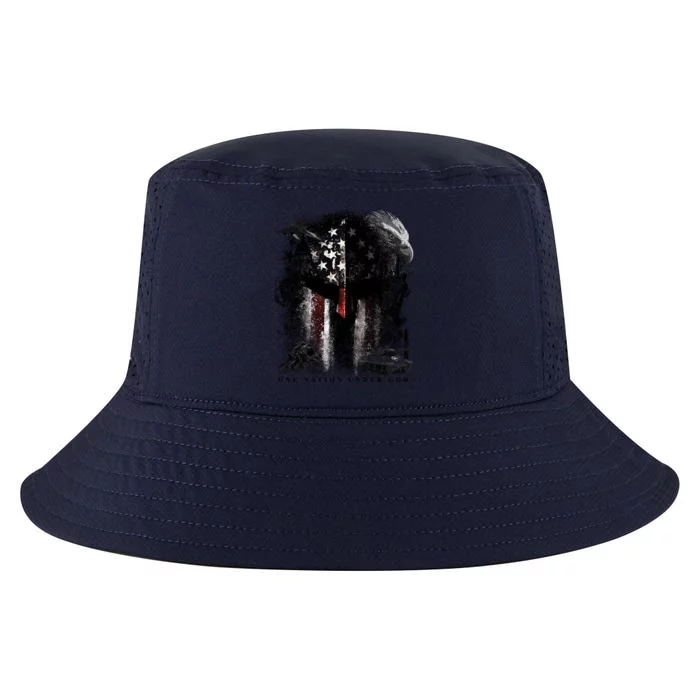 Epic One Nation Under God Usa Military Spartan Helmet Gift Cool Comfort Performance Bucket Hat