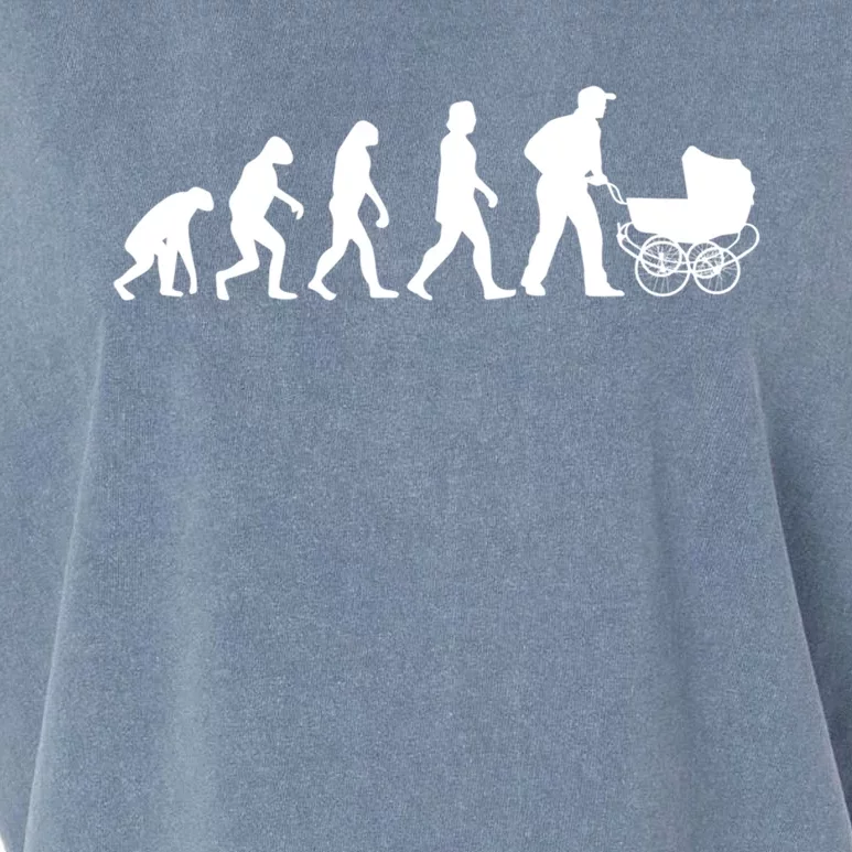 Evolution Of New Dad Fatherhood Great Gift Garment-Dyed Women's Muscle Tee