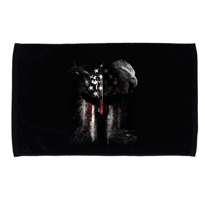 Epic One Nation Under God Usa Military Spartan Helmet Gift Microfiber Hand Towel