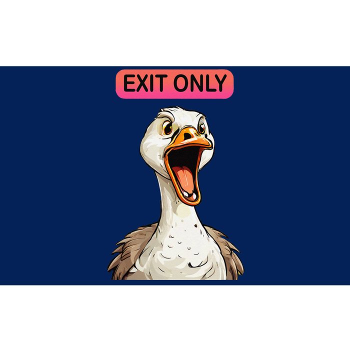 Exit Only No Goose Zone Funny Goose Couples Joke Bumper Sticker