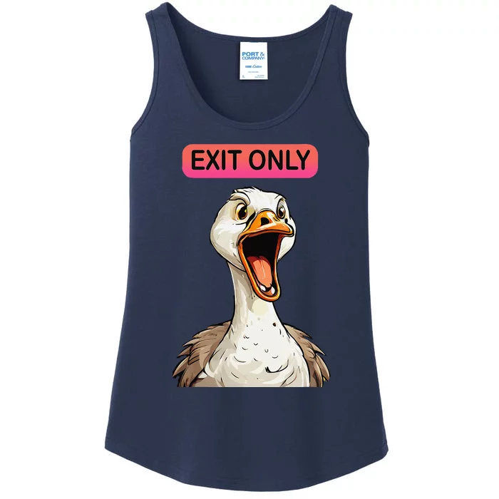 Exit Only No Goose Zone Funny Goose Couples Joke Ladies Essential Tank