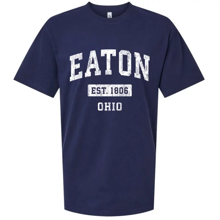 Eaton Ohio Oh Vintage Sports Established Sueded Cloud Jersey T-Shirt