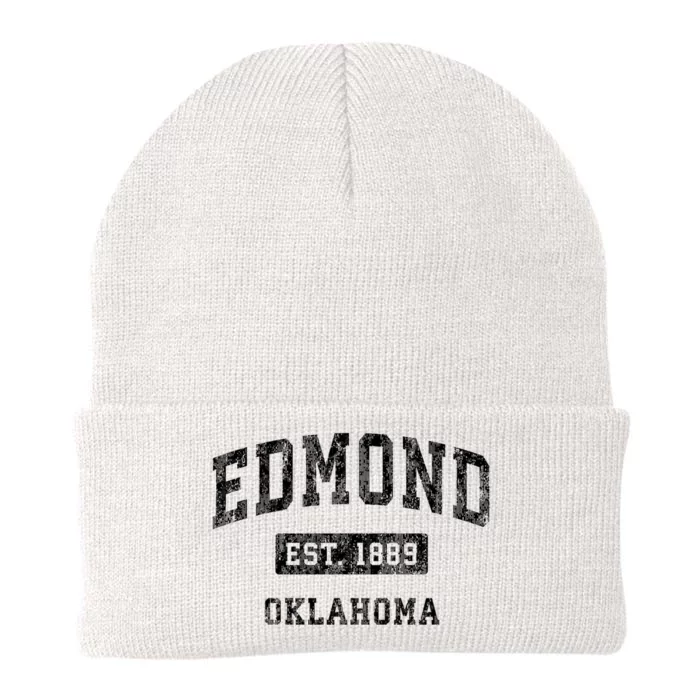 Edmond Oklahoma Ok Vintage Established Sports Design Knit Cap Winter Beanie