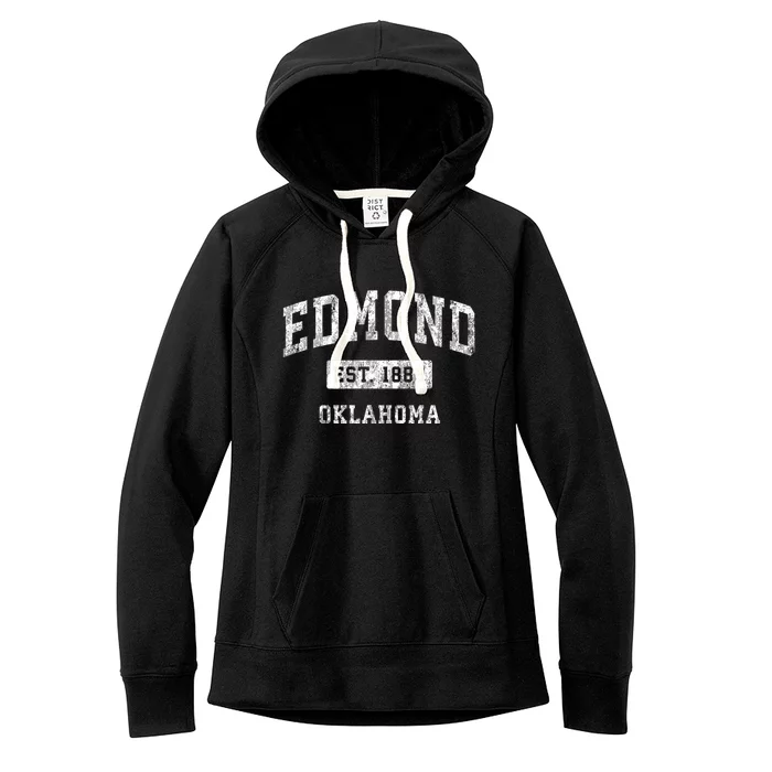 Edmond Oklahoma Ok Vintage Established Sports Women's Fleece Hoodie