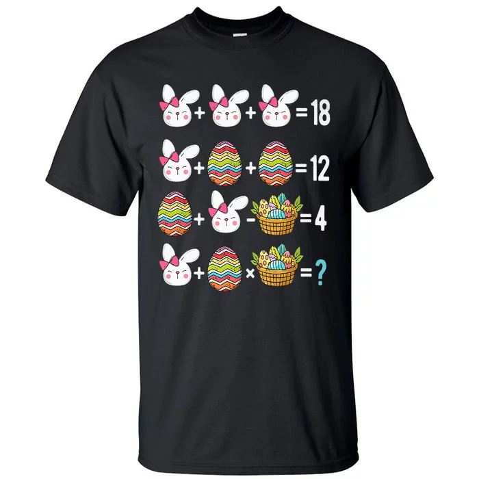 Easter Order of Operations Quiz Math Teacher easter Egg Hunt Tall T-Shirt