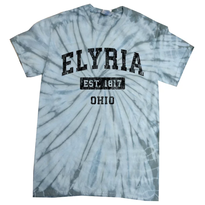 Elyria Ohio Oh Vintage Established Sports Design Tie-Dye T-Shirt