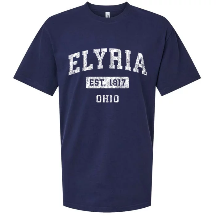 Elyria Ohio Oh Vintage Established Sports Design Sueded Cloud Jersey T-Shirt