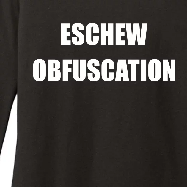 Eschew Obfuscation Obfuscate Funny Greek Sarcastic Womens CVC Long Sleeve Shirt