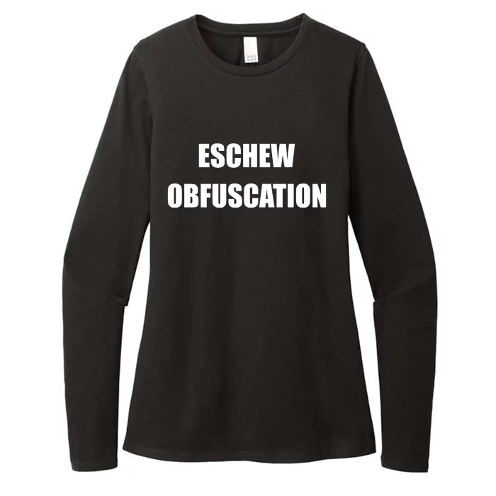 Eschew Obfuscation Obfuscate Funny Greek Sarcastic Womens CVC Long Sleeve Shirt