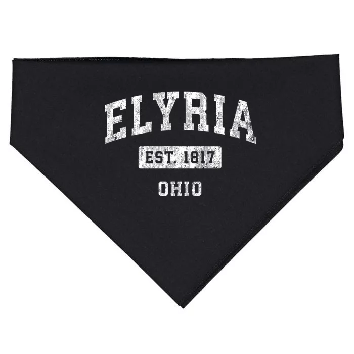 Elyria Ohio Oh Vintage Established Sports Design USA-Made Doggie Bandana