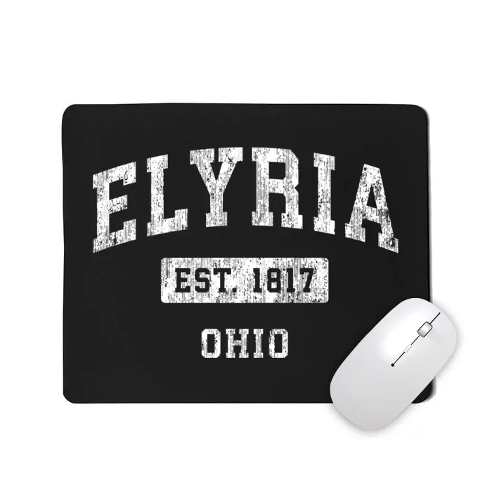 Elyria Ohio Oh Vintage Established Sports Design Mousepad