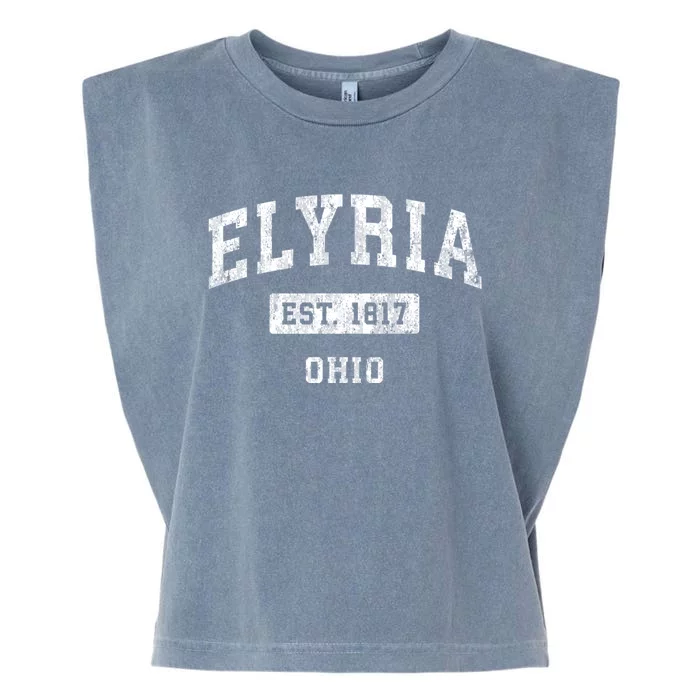 Elyria Ohio Oh Vintage Established Sports Design Garment-Dyed Women's Muscle Tee