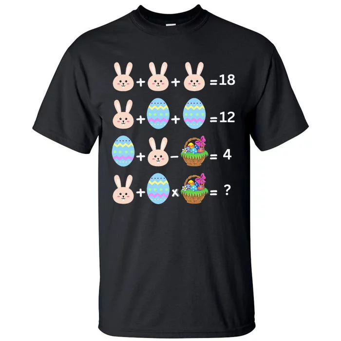 Easter Order Of Operations Quiz Easter Egg Hunt Math Teacher Tall T-Shirt