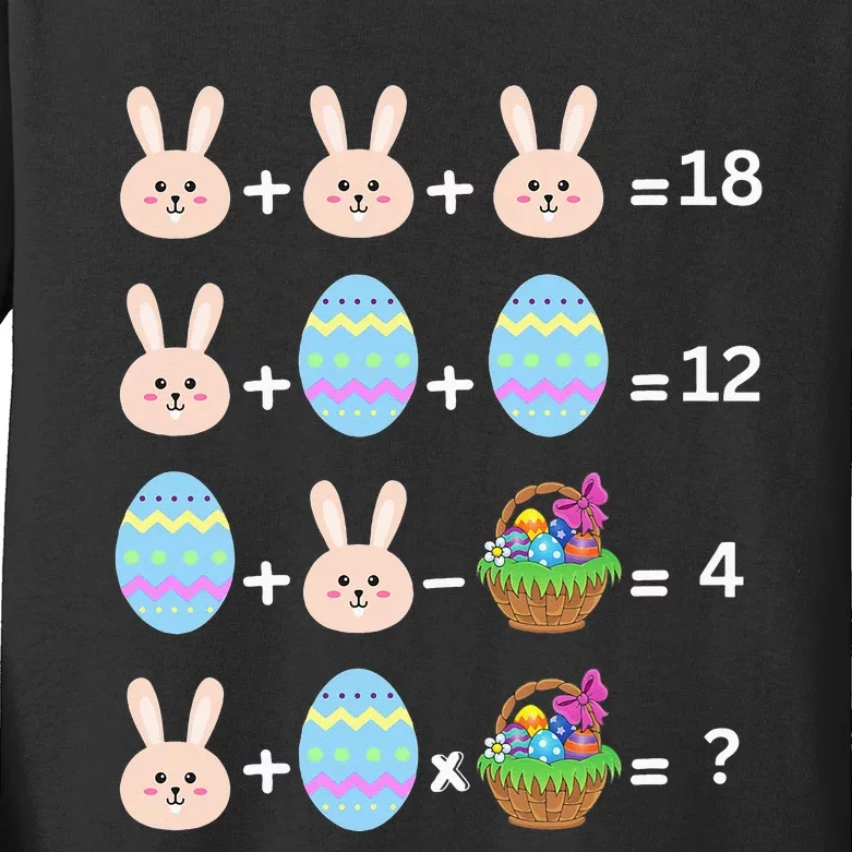 Easter Order Of Operations Quiz Easter Egg Hunt Math Teacher Kids Long Sleeve Shirt