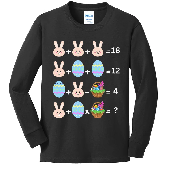 Easter Order Of Operations Quiz Easter Egg Hunt Math Teacher Kids Long Sleeve Shirt