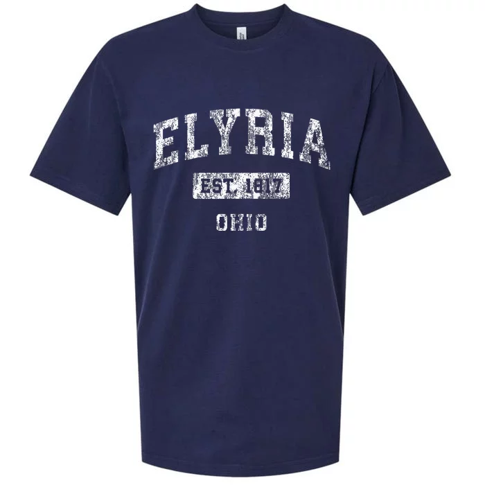 Elyria Ohio Oh Vintage Established Sports Sueded Cloud Jersey T-Shirt