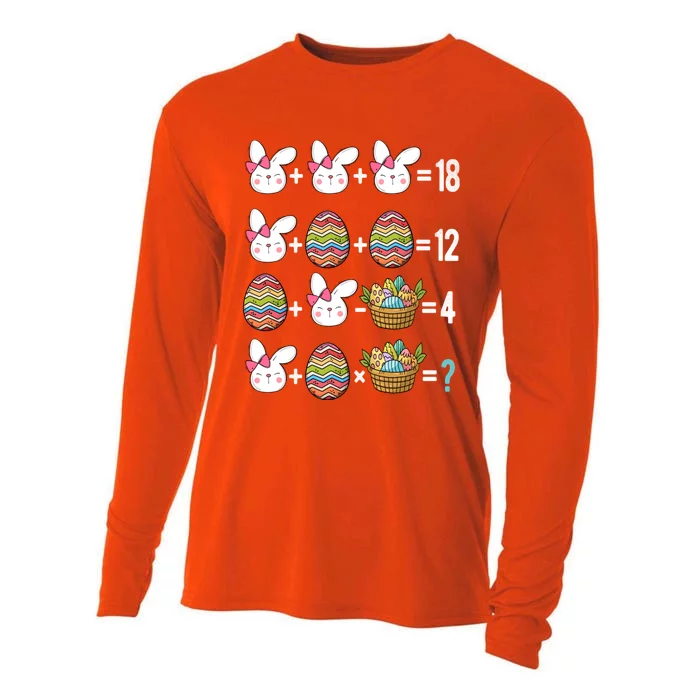 Easter Order Of Operations Quiz Math Teacher Easter Egg Hunt Funny Gift Cooling Performance Long Sleeve Crew