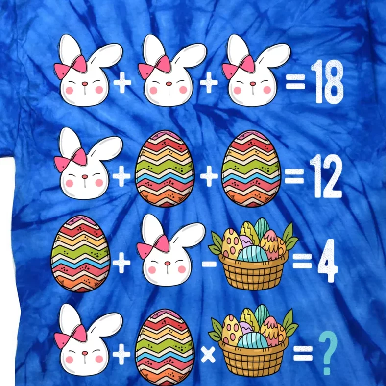 Easter Order Of Operations Quiz Math Teacher Easter Egg Hunt Funny Gift Tie-Dye T-Shirt