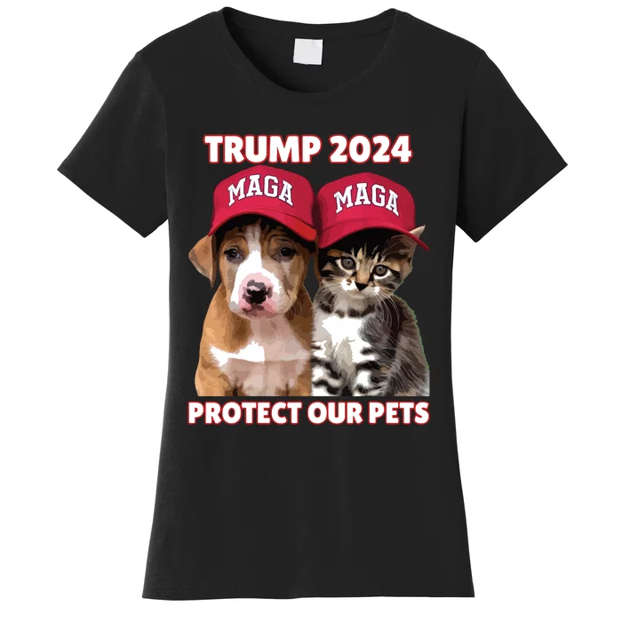 Eat Our Pets Cat Dog Maga Women's T-Shirt