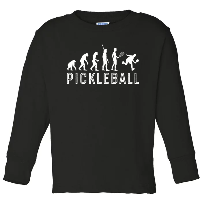 Evolution Of Pickleball TShirt Toddler Long Sleeve Shirt