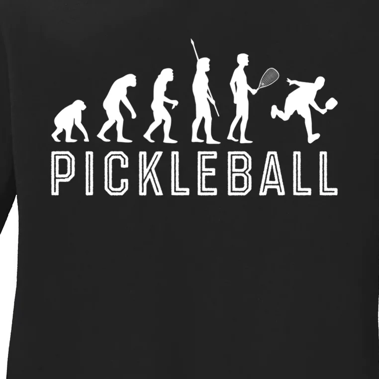 Evolution Of Pickleball TShirt Ladies Long Sleeve Shirt