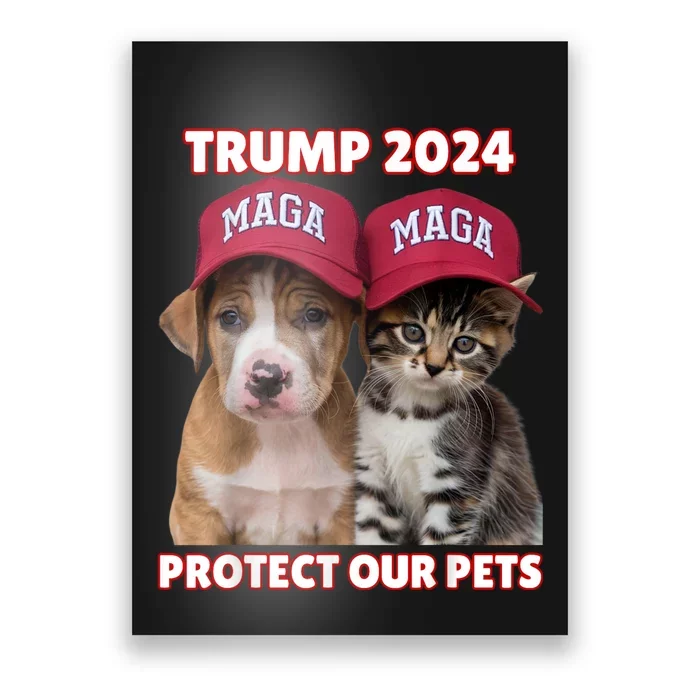 Eat Our Pets Cat Dog Maga Poster