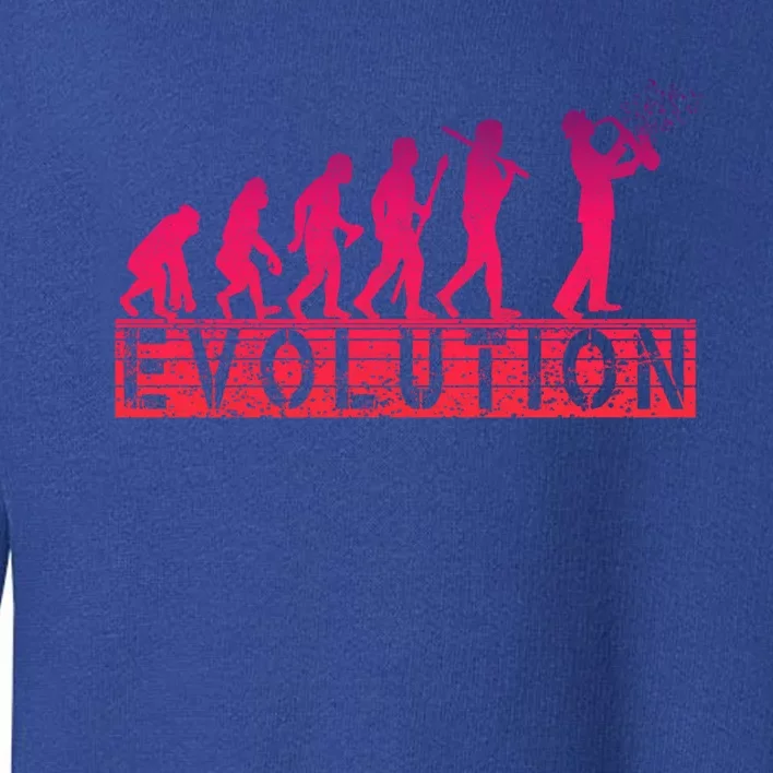 Evolution Of Retrogreat Giftstyle Saxophone Player Saxophonist Gift Toddler Sweatshirt