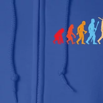 Evolution Of Retrofunny Giftstyle Saxophone Player Saxophonist Gift Full Zip Hoodie