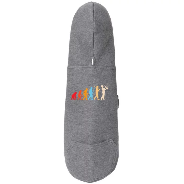 Evolution Of Retrofunny Giftstyle Saxophone Player Saxophonist Gift Doggie 3-End Fleece Hoodie