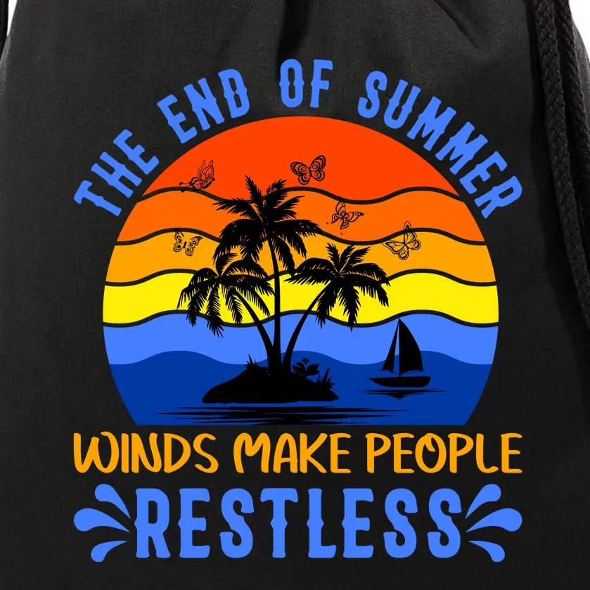 End Of Summer Sunset Drawstring Bag