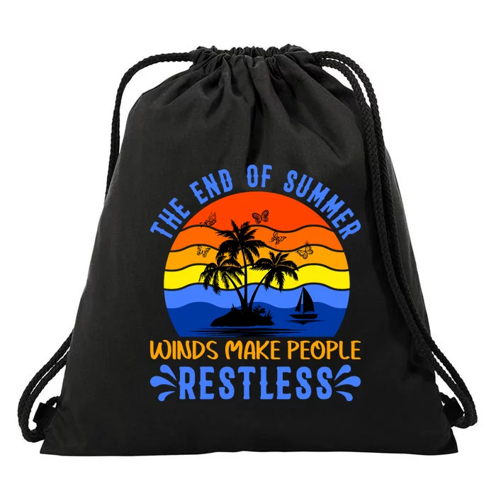 End Of Summer Sunset Drawstring Bag